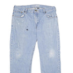 CARHARTT Mens Jeans Blue Relaxed Straight Denim Light W38 L30 Relaxed Fit Zip