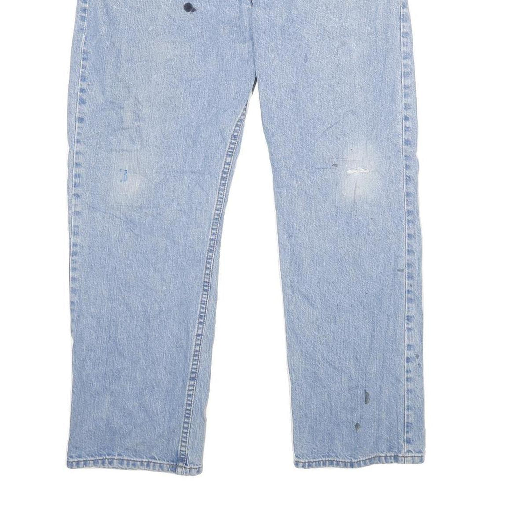 CARHARTT Mens Jeans Blue Relaxed Straight Denim Light W38 L30 Relaxed Fit Zip