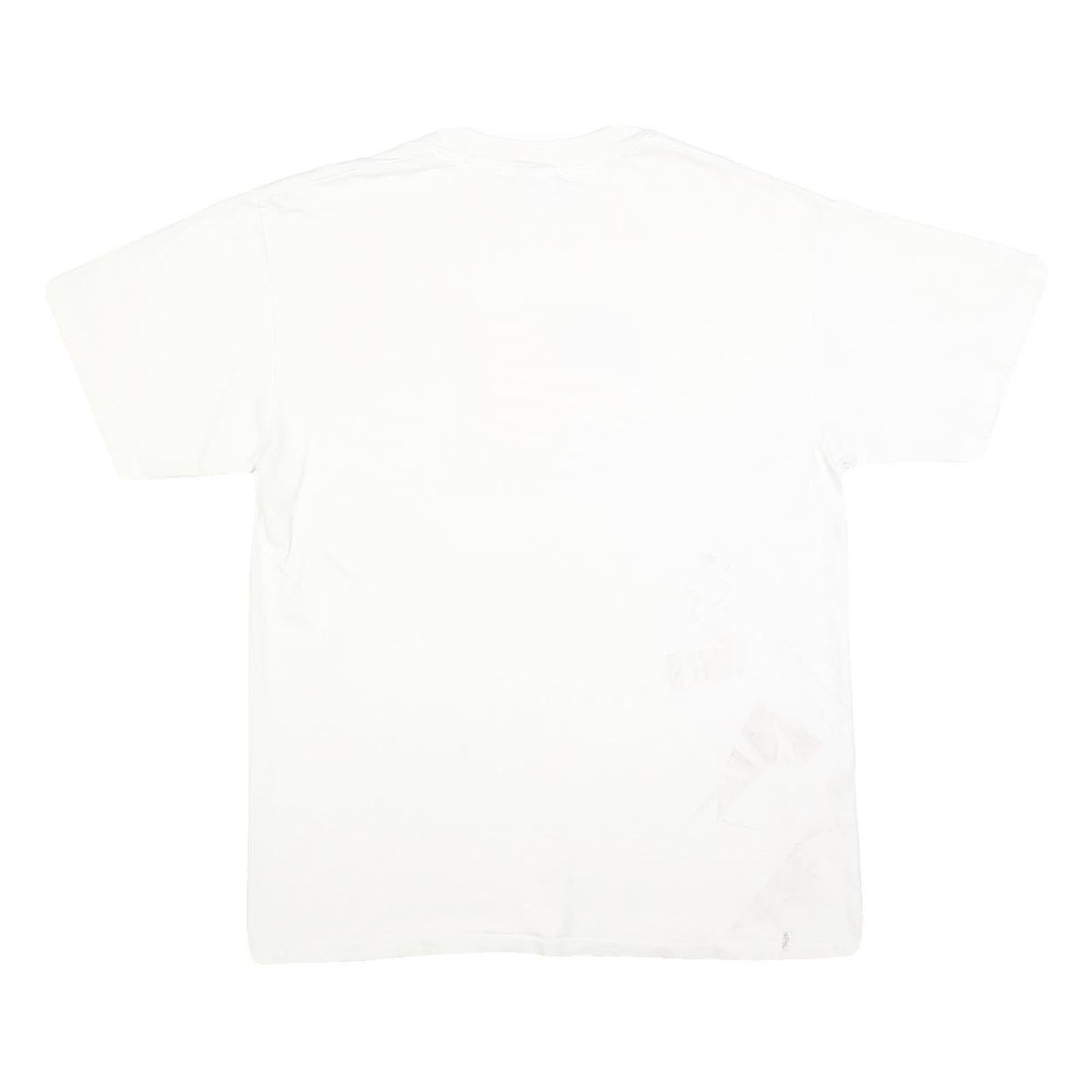 ANVIL Mens White USA Flag Graphic T-Shirt L Short Sleeve Crew Neck Cotton Blend