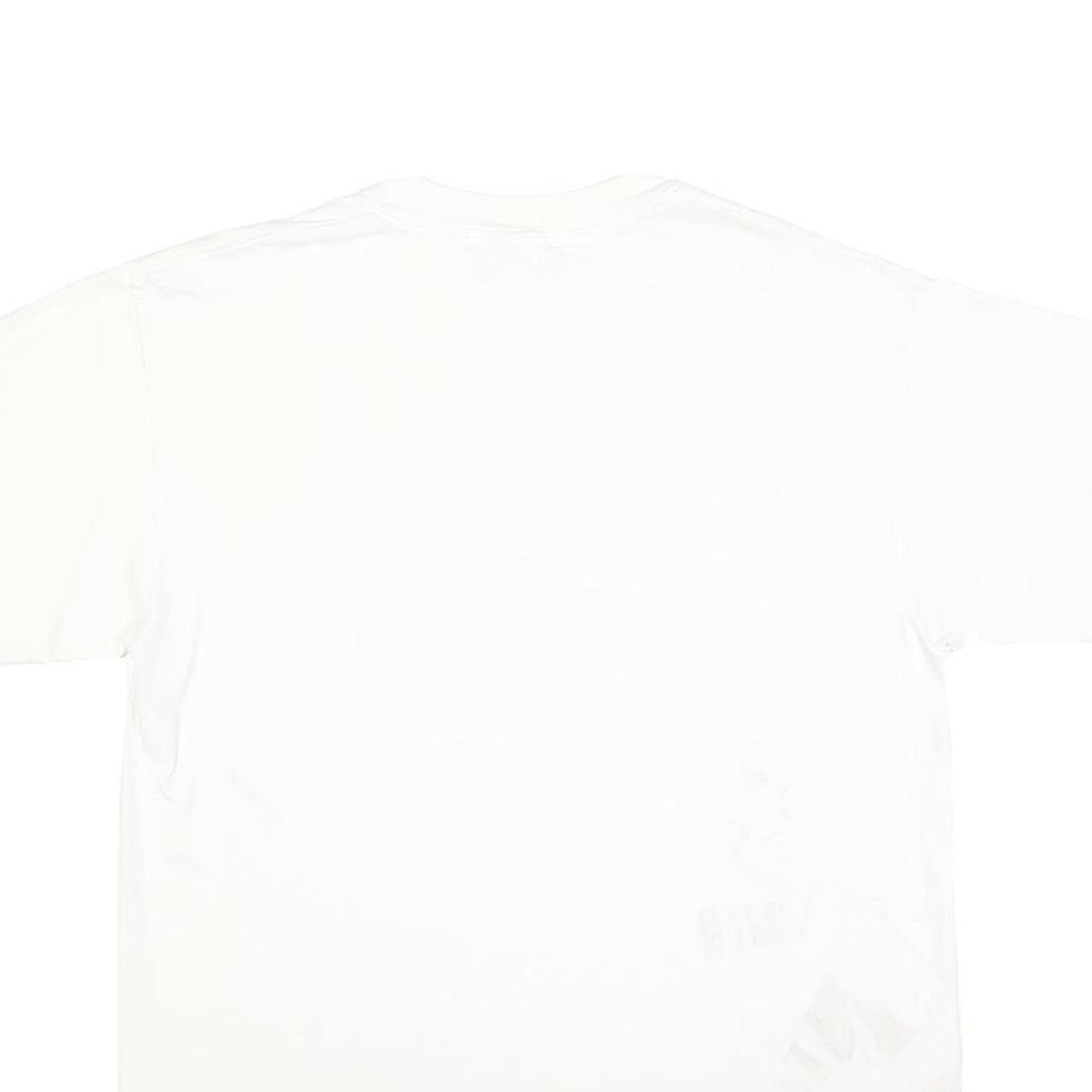 ANVIL Mens White USA Flag Graphic T-Shirt L Short Sleeve Crew Neck Cotton Blend