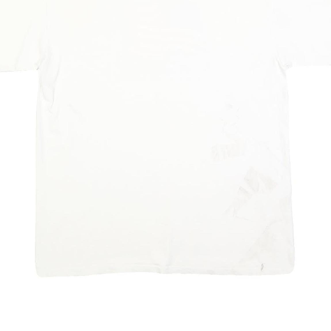 ANVIL Mens White USA Flag Graphic T-Shirt L Short Sleeve Crew Neck Cotton Blend