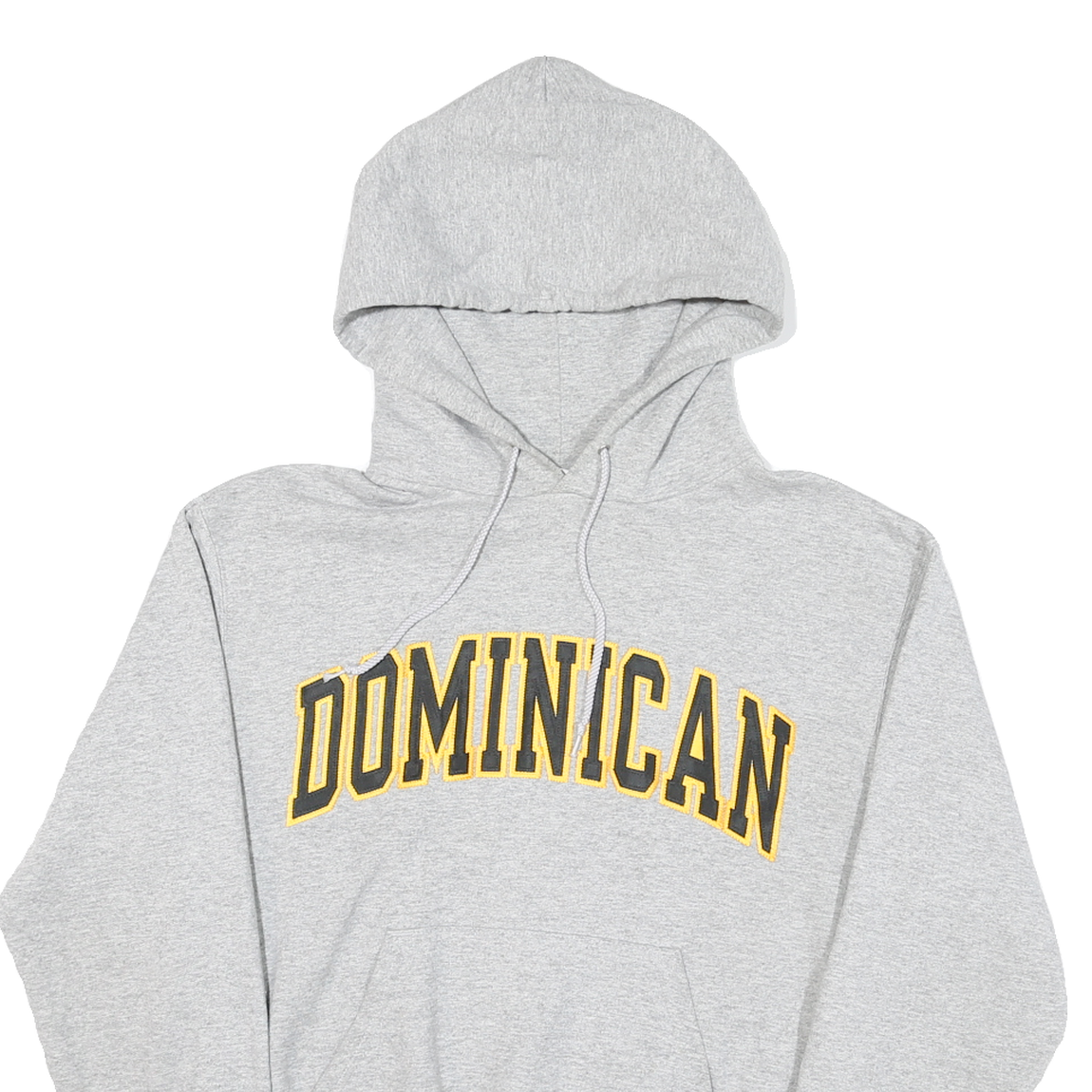 CHAMPION Mens Grey Dominican Pullover Hoodie S Cotton Blend Casual Drawstring