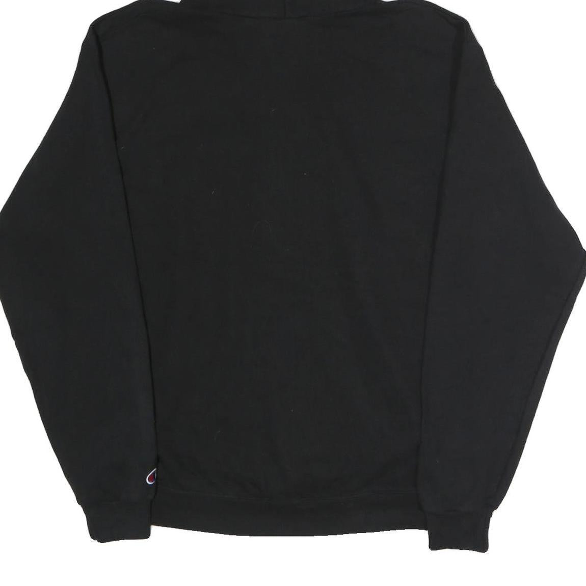 CHAMPION Mens Black Southern Oregon University Pullover Hoodie L Classic Cotton