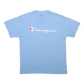 CHAMPION Mens Blue Graphic T-Shirt M Short Sleeve Crew Neck Cotton Blend Casual