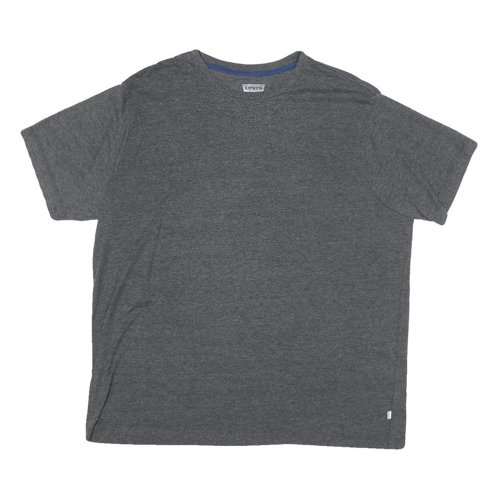 LEVI'S Mens Grey T-Shirt XL Short Sleeve Crew Neck Plain Cotton Blend