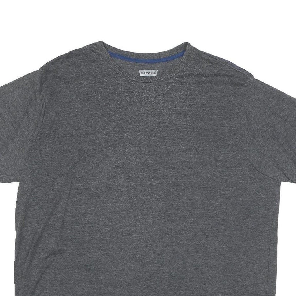LEVI'S Mens Grey T-Shirt XL Short Sleeve Crew Neck Plain Cotton Blend