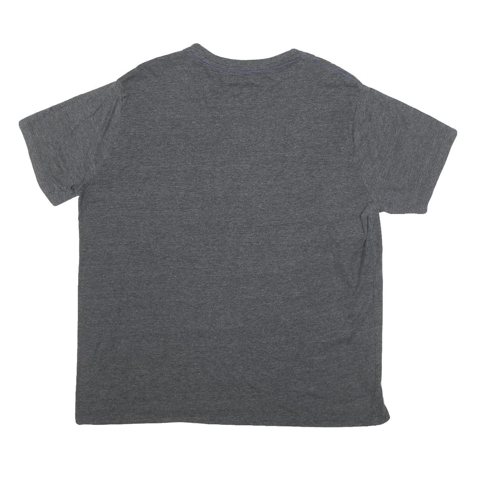 LEVI'S Mens Grey T-Shirt XL Short Sleeve Crew Neck Plain Cotton Blend
