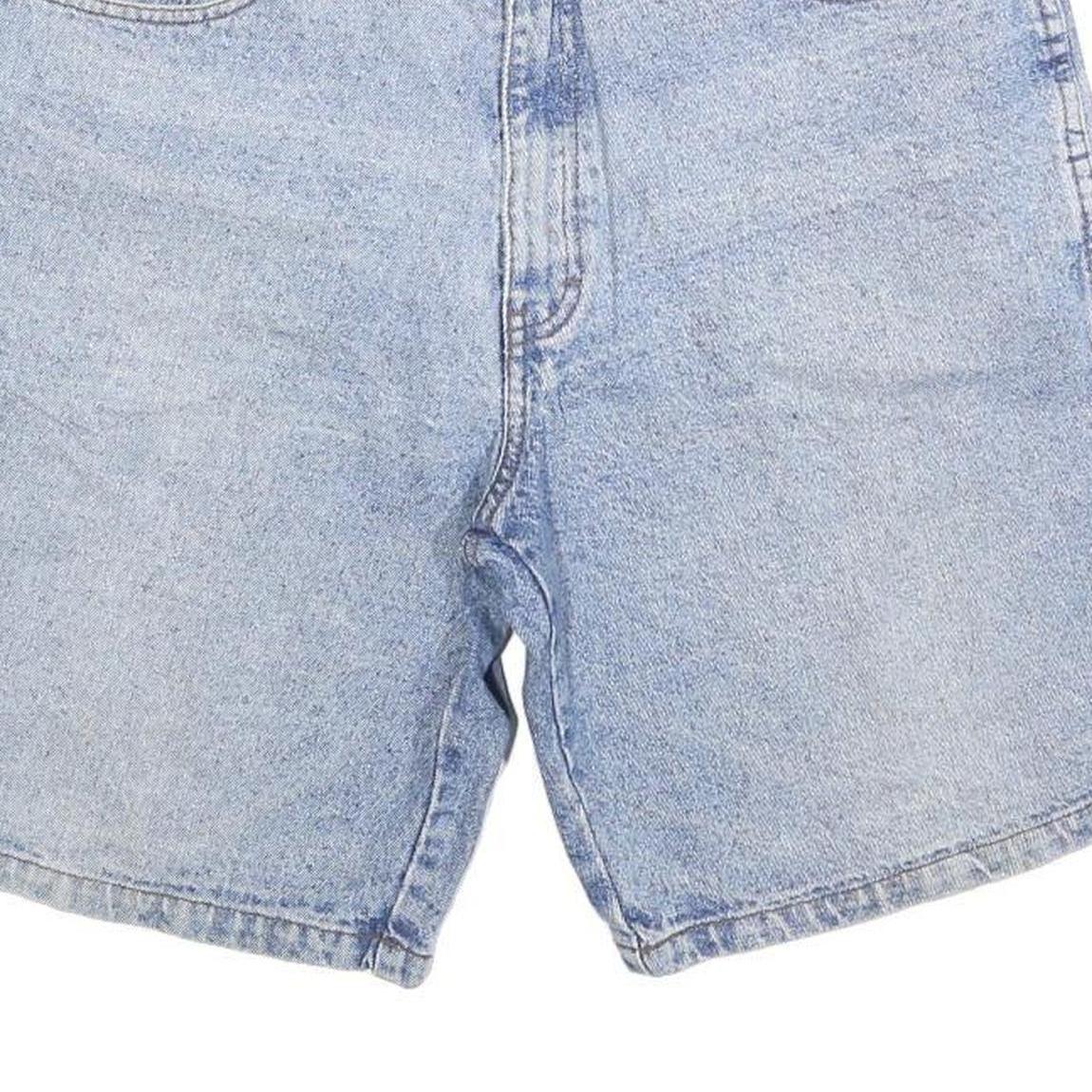 BLUE ZONE Mens Denim Blue Casual Shorts M W34 Cotton Blend Comfortable Classic