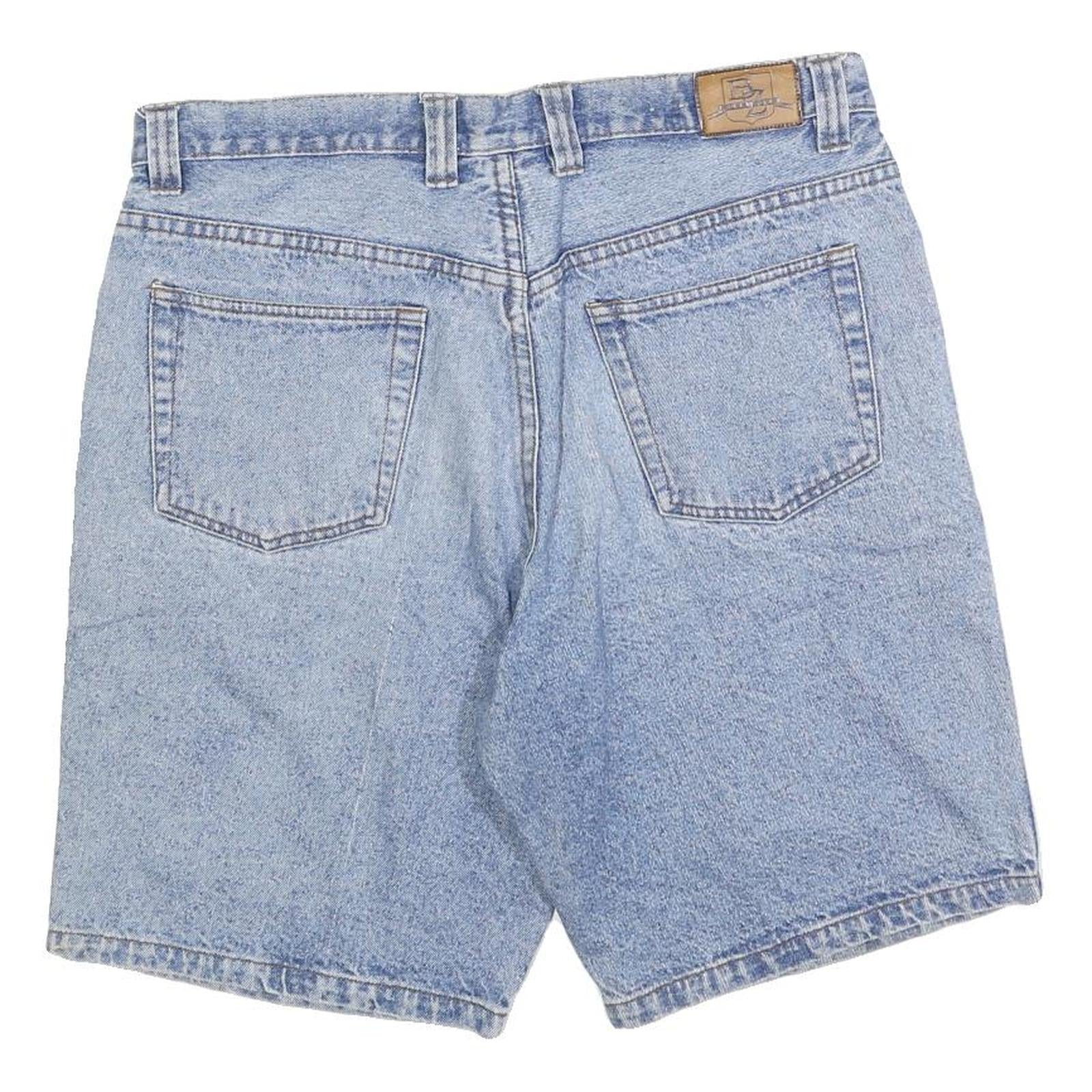 BLUE ZONE Mens Denim Blue Casual Shorts M W34 Cotton Blend Comfortable Classic