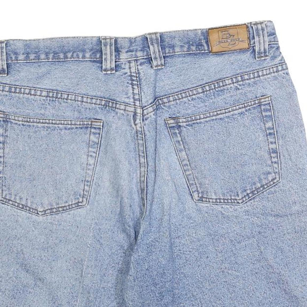 BLUE ZONE Mens Denim Blue Casual Shorts M W34 Cotton Blend Comfortable Classic