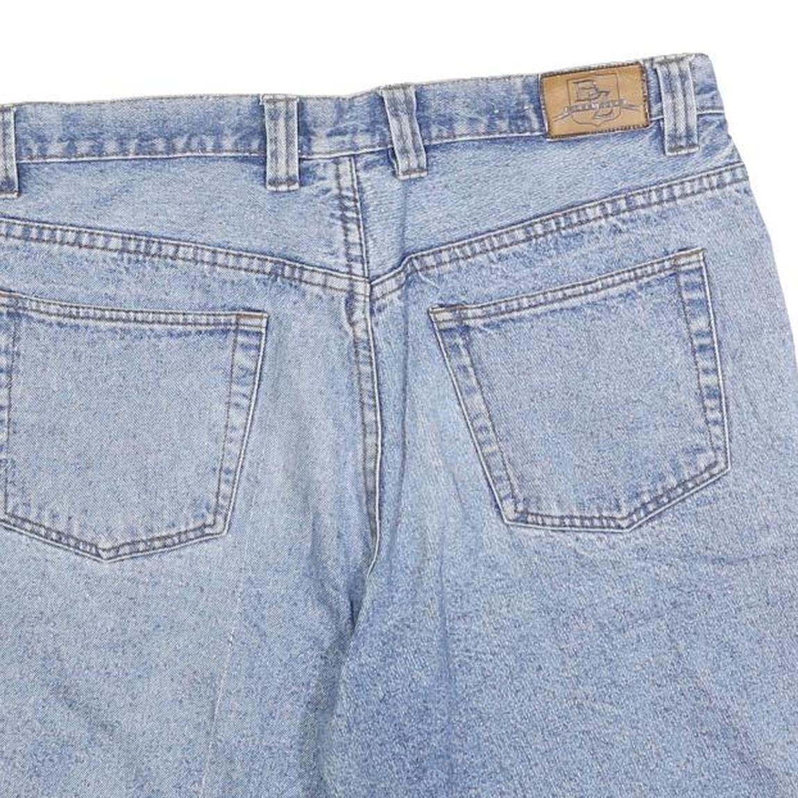 BLUE ZONE Mens Denim Blue Casual Shorts M W34 Cotton Blend Comfortable Classic