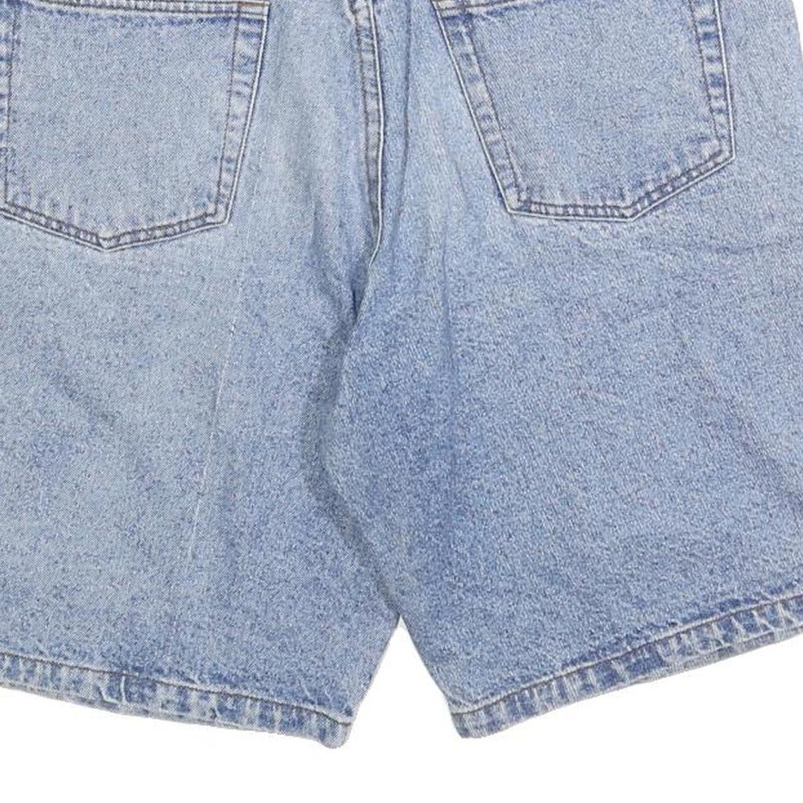 BLUE ZONE Mens Denim Blue Casual Shorts M W34 Cotton Blend Comfortable Classic