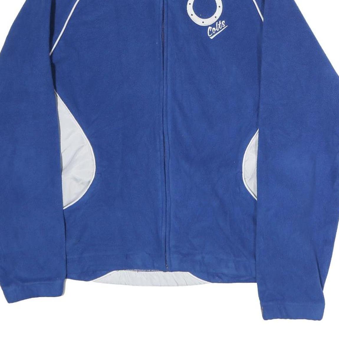REEBOK Womens Blue & White Colts Zip Jacket M Polyester Sportswear Casual