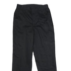 CABIN CREEK Womens Cotton Black Regular Straight Trousers W30 L30 Classic Zip
