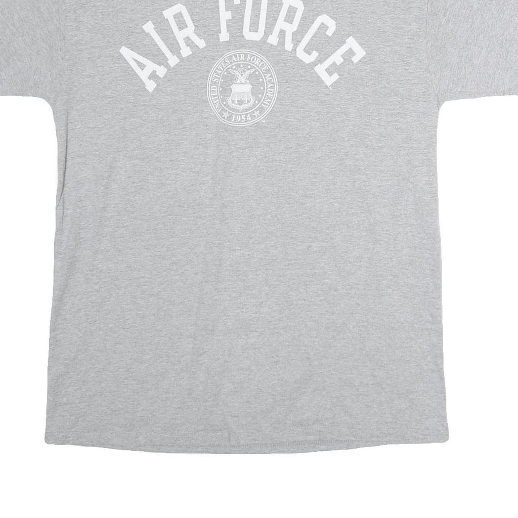 CHAMPION Mens Grey Air Force Graphic T-Shirt L Short Sleeve Crew Neck Casual