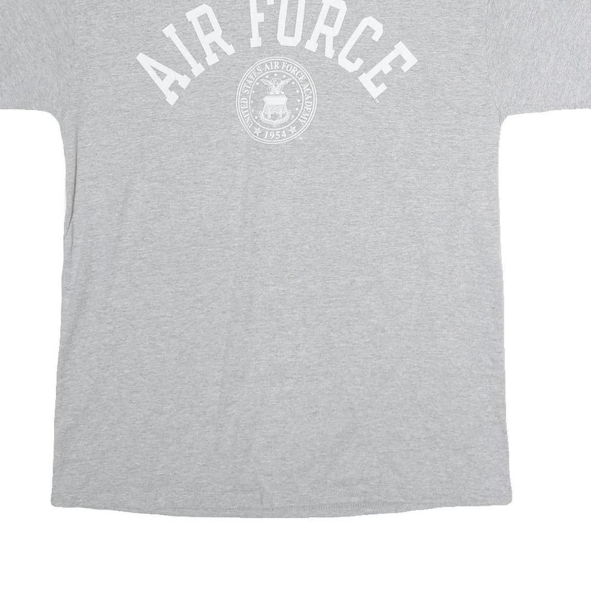 CHAMPION Mens Grey Air Force Graphic T-Shirt L Short Sleeve Crew Neck Casual