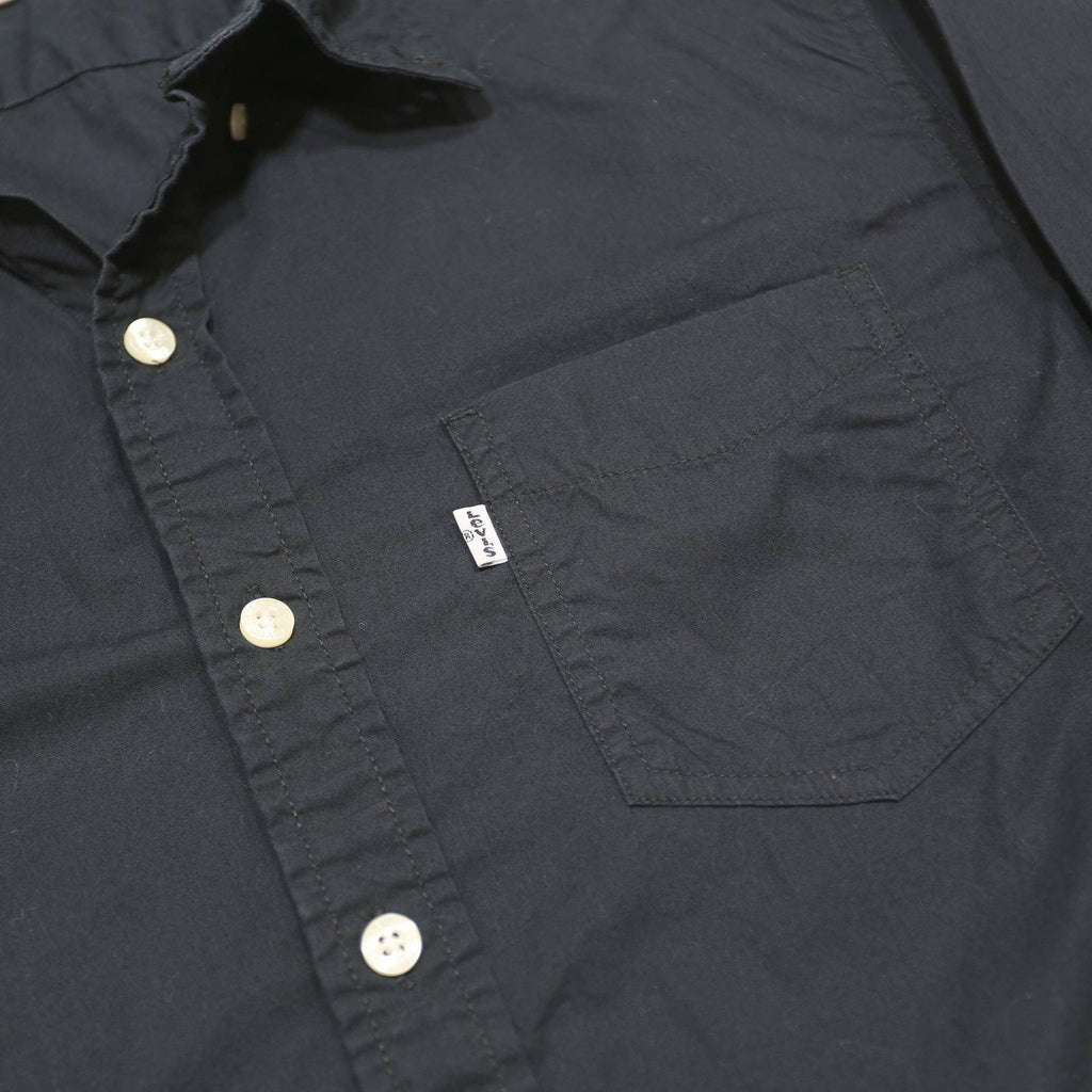 LEVI'S Mens Black Cotton Shirt M Long Sleeve Casual Classic Button Down