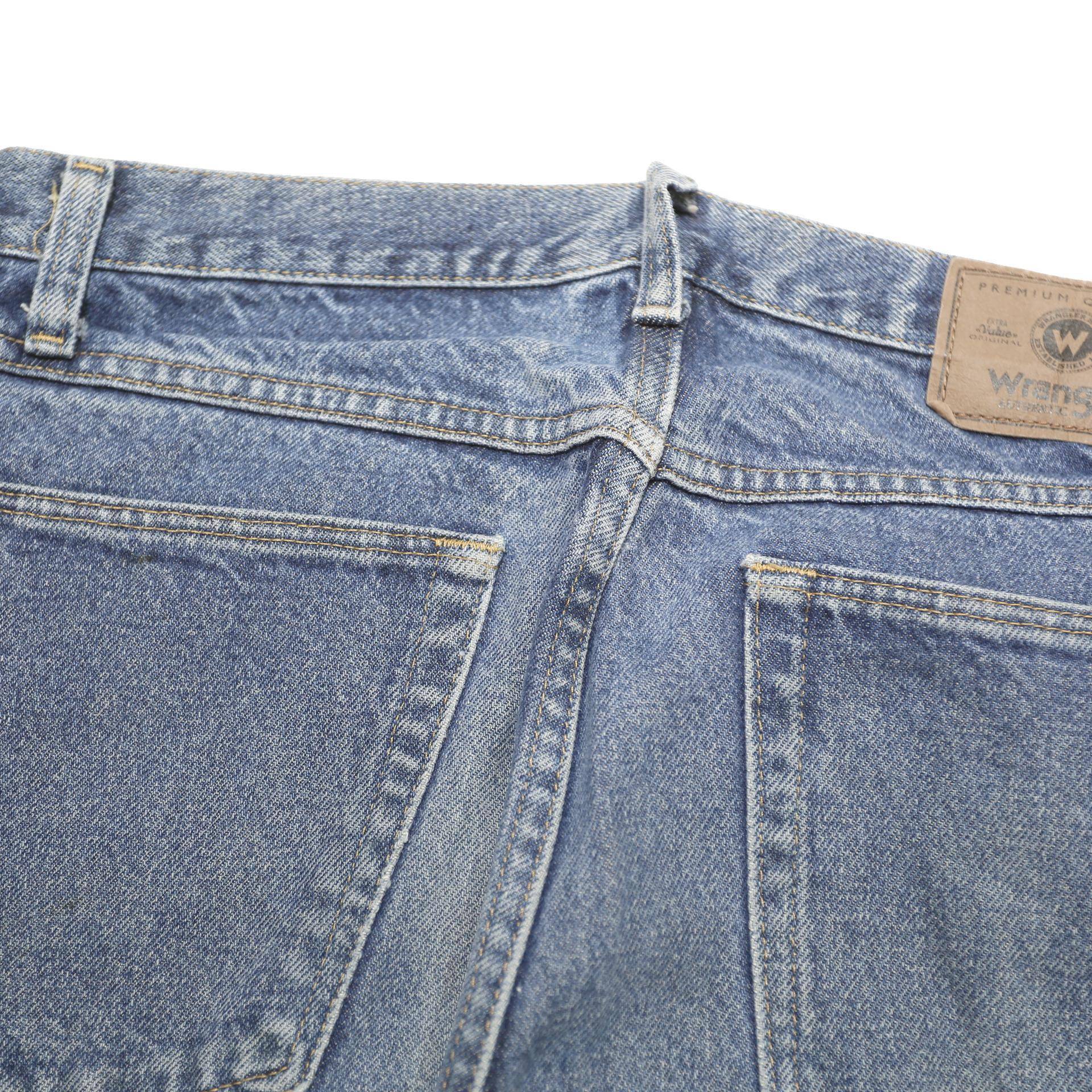 WRANGLER Mens Jeans Blue Regular Straight Denim Medium W33 L33 Classic Style