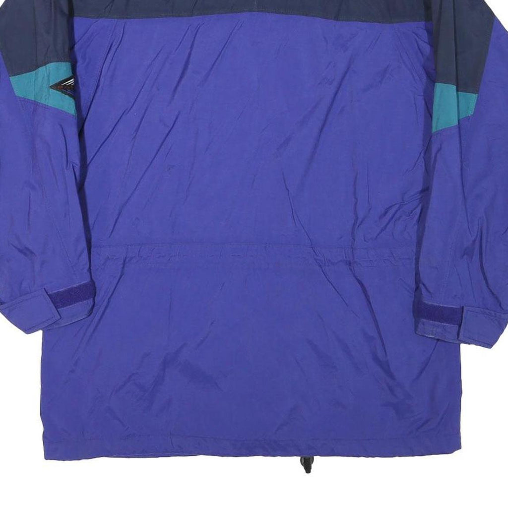 COLUMBIA Mens Blue Navy & Teal Outdoor Jacket L Polyester Blend Colorblock Zip
