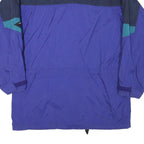COLUMBIA Mens Blue Navy & Teal Outdoor Jacket L Polyester Blend Colorblock Zip