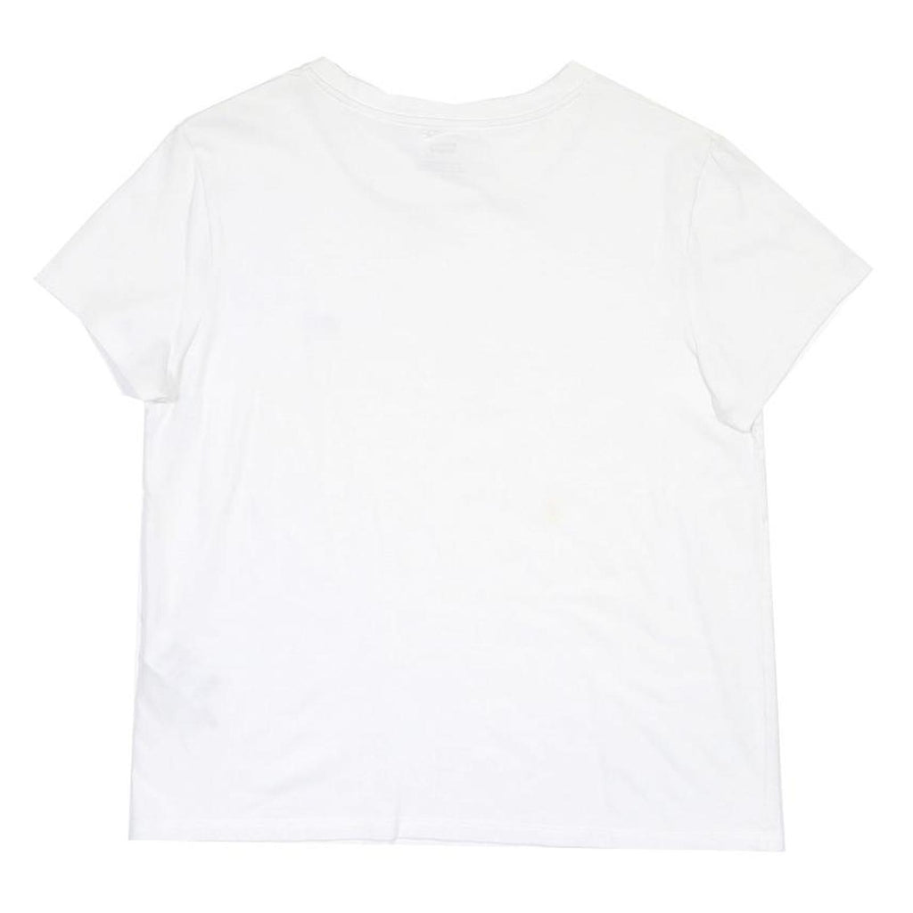 LEVI'S Mens White Classic T-Shirt M Short Sleeve Crew Neck Logo Embroidered
