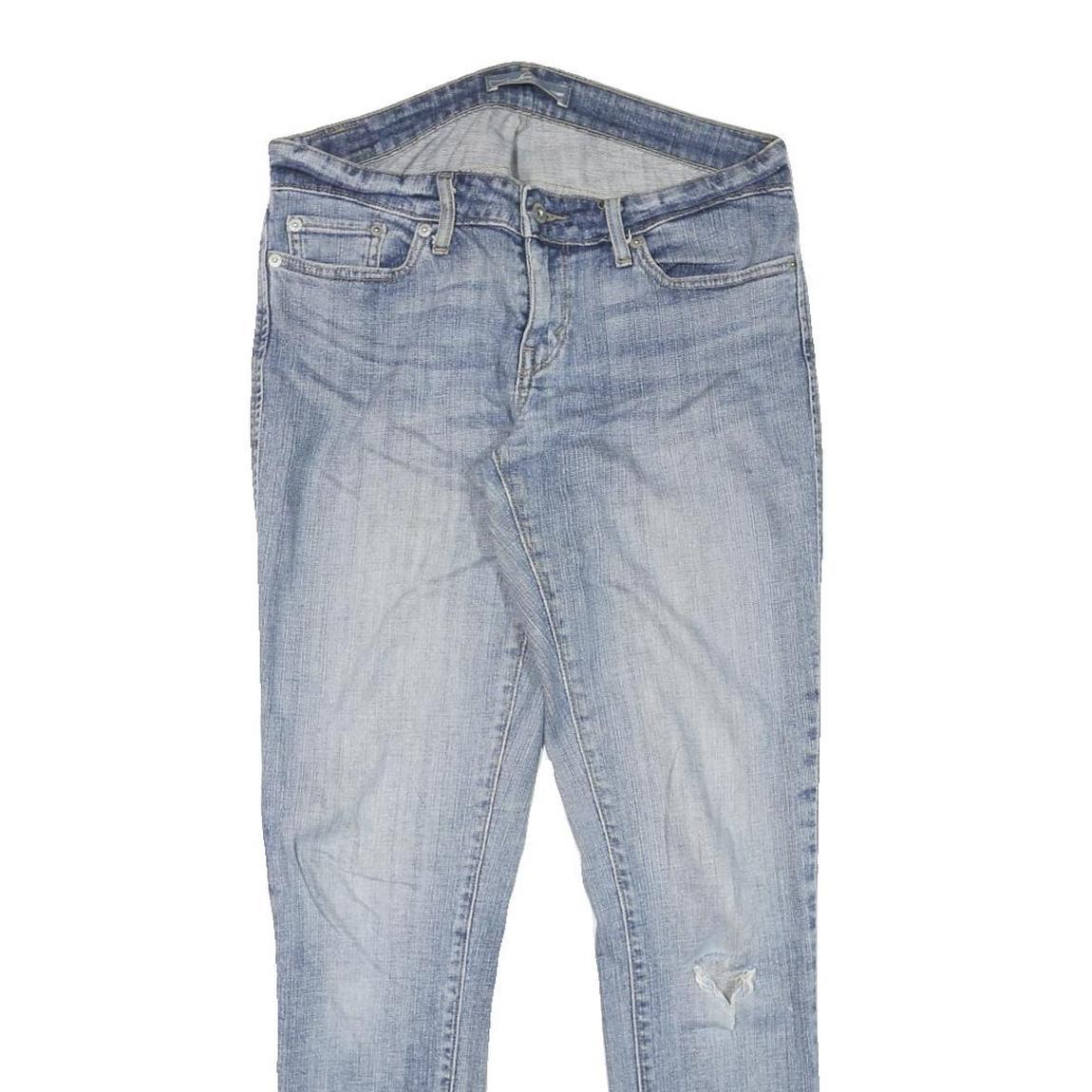 LEVI'S Womens Slim Blue Denim Medium Wash Jeans W30 L30 Slim Fit Zip Closure