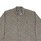 DOCKERS Mens Green Pattern Shirt XL Cotton Blend Long Sleeve Casual