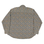 DOCKERS Mens Green Pattern Shirt XL Cotton Blend Long Sleeve Casual