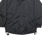 ADIDAS Mens Black & Blue Track Jacket L Synthetic Plain Zip Closure Sportswear