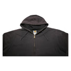 CARHARTT Insulated Mens Black Zip Up Hoodie 2XL Workwear Heavyweight