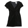 JOSEPH RIBKOFF Womens Black Velvet Bodycon Dress Short Sleeve Mini UK 12 Evening
