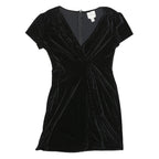 JOSEPH RIBKOFF Womens Black Velvet Bodycon Dress Short Sleeve Mini UK 12 Evening