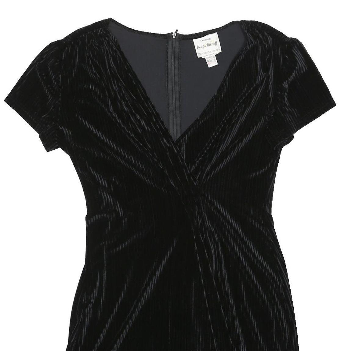 JOSEPH RIBKOFF Womens Black Velvet Bodycon Dress Short Sleeve Mini UK 12 Evening