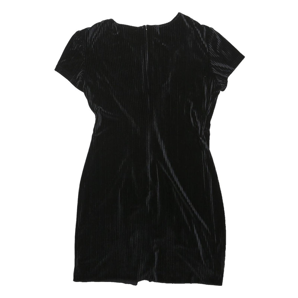 JOSEPH RIBKOFF Womens Black Velvet Bodycon Dress Short Sleeve Mini UK 12 Evening