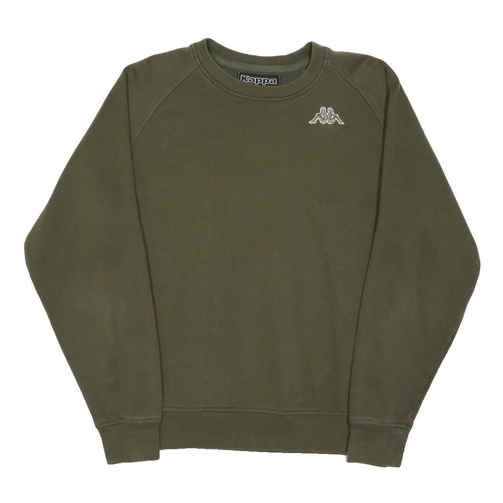 KAPPA Mens Green XS Crew Neck Sweatshirt Cotton Blend Casual Pullover