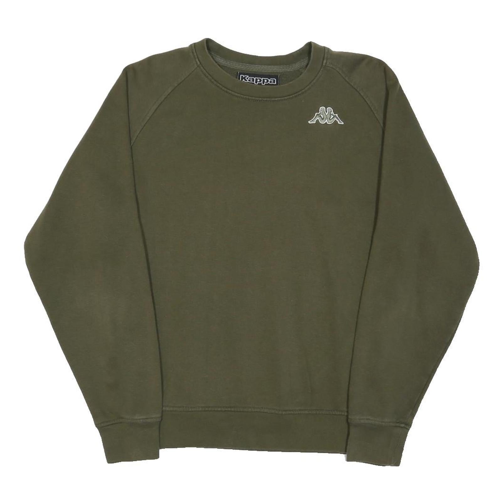 KAPPA Mens Green XS Crew Neck Sweatshirt Cotton Blend Casual Pullover