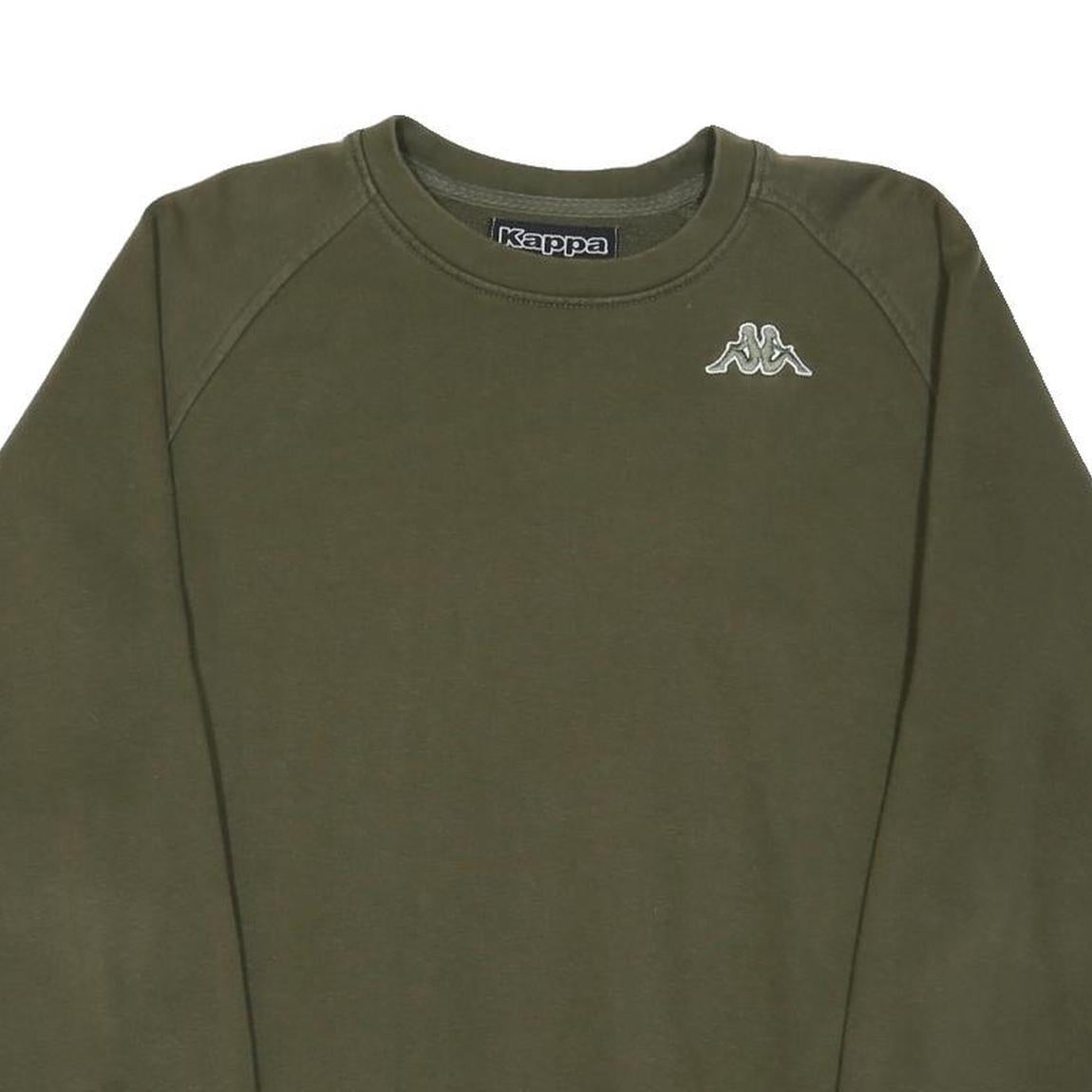KAPPA Mens Green XS Crew Neck Sweatshirt Cotton Blend Casual Pullover