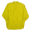 Womens Printed Shirt Yellow High Neck 90s Viscose Polka Dot M