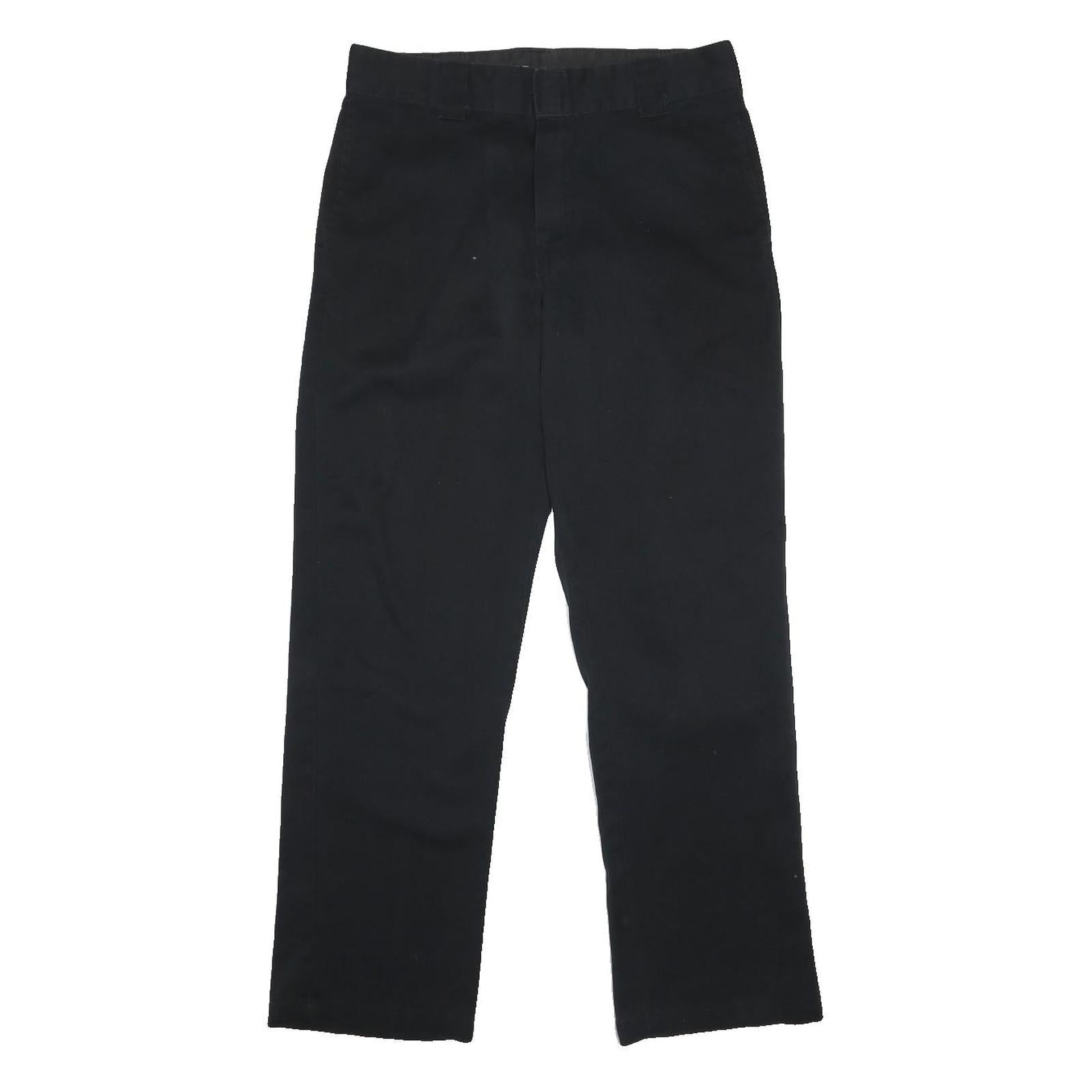 DICKIES Mens Black Regular Fit Straight Leg Trousers W32 L31 Workwear Casual