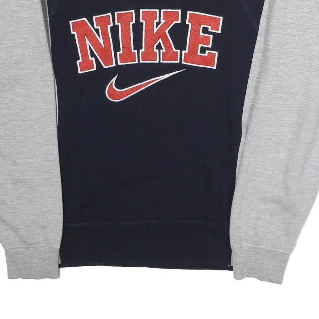 NIKE Mens Navy & Grey Cotton Blend Crew Neck S Sweatshirt Sports Casual