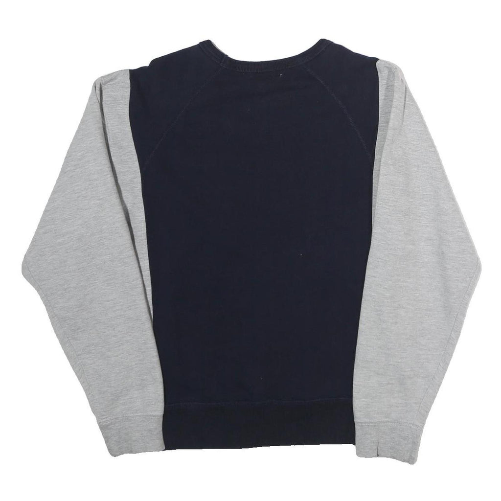 NIKE Mens Navy & Grey Cotton Blend Crew Neck S Sweatshirt Sports Casual