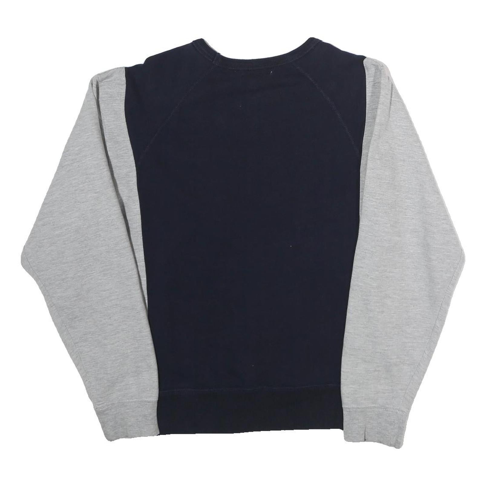 NIKE Mens Navy & Grey Cotton Blend Crew Neck S Sweatshirt Sports Casual