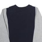 NIKE Mens Navy & Grey Cotton Blend Crew Neck S Sweatshirt Sports Casual