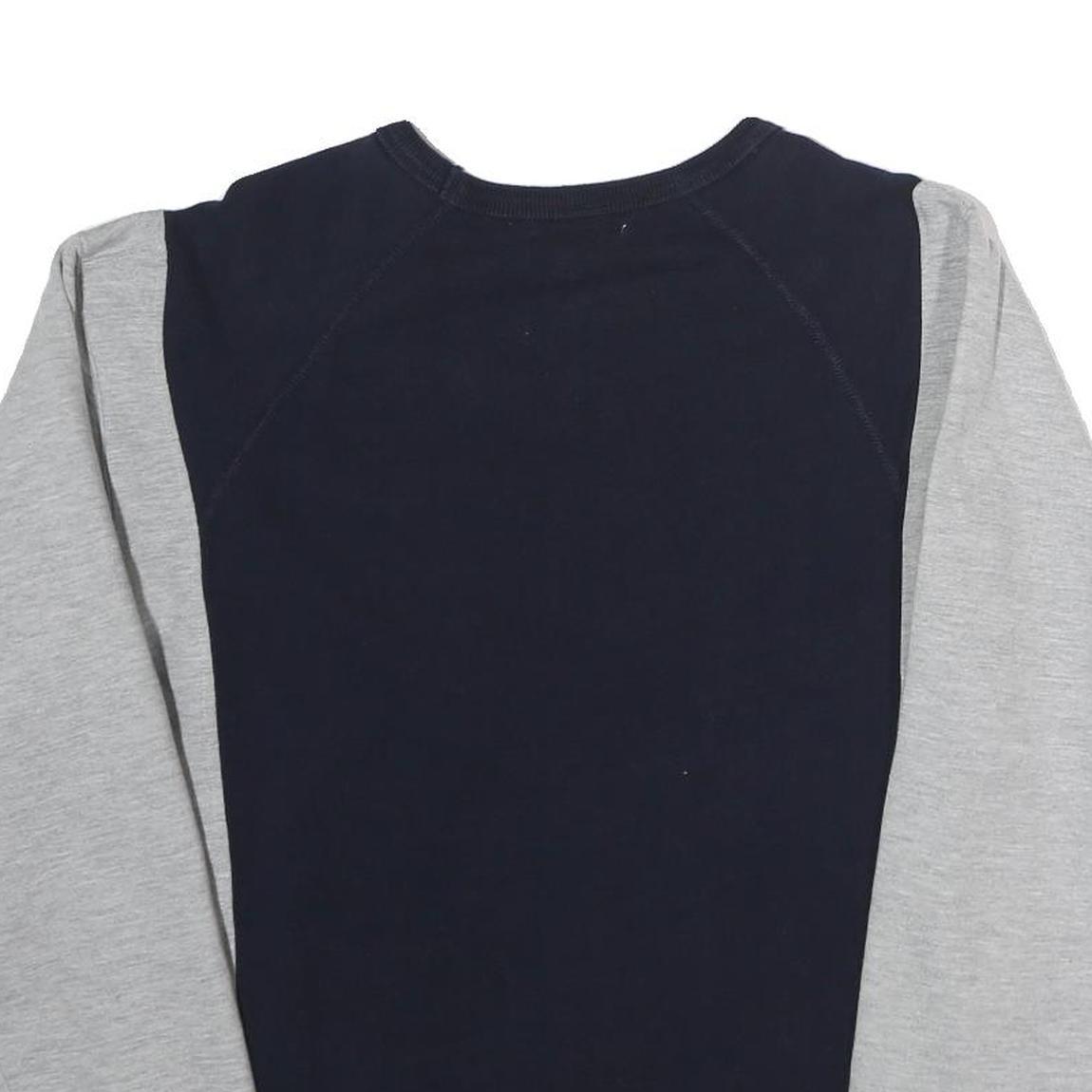 NIKE Mens Navy & Grey Cotton Blend Crew Neck S Sweatshirt Sports Casual