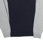 NIKE Mens Navy & Grey Cotton Blend Crew Neck S Sweatshirt Sports Casual