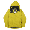 JACK WOLFSKIN Womens Yellow Outdoor Jacket UK 8 Polyester Zip Hooded Plain