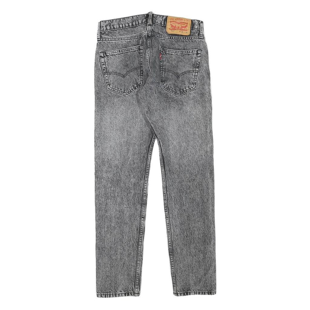 LEVI'S Mens Slim Grey Denim Slim Fit Jeans W27 L28 Iconic Classic Cotton Blend