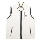 TOMMY HILFIGER Womens White Jacket L Polyester Plain Zip Up Cozy Layer