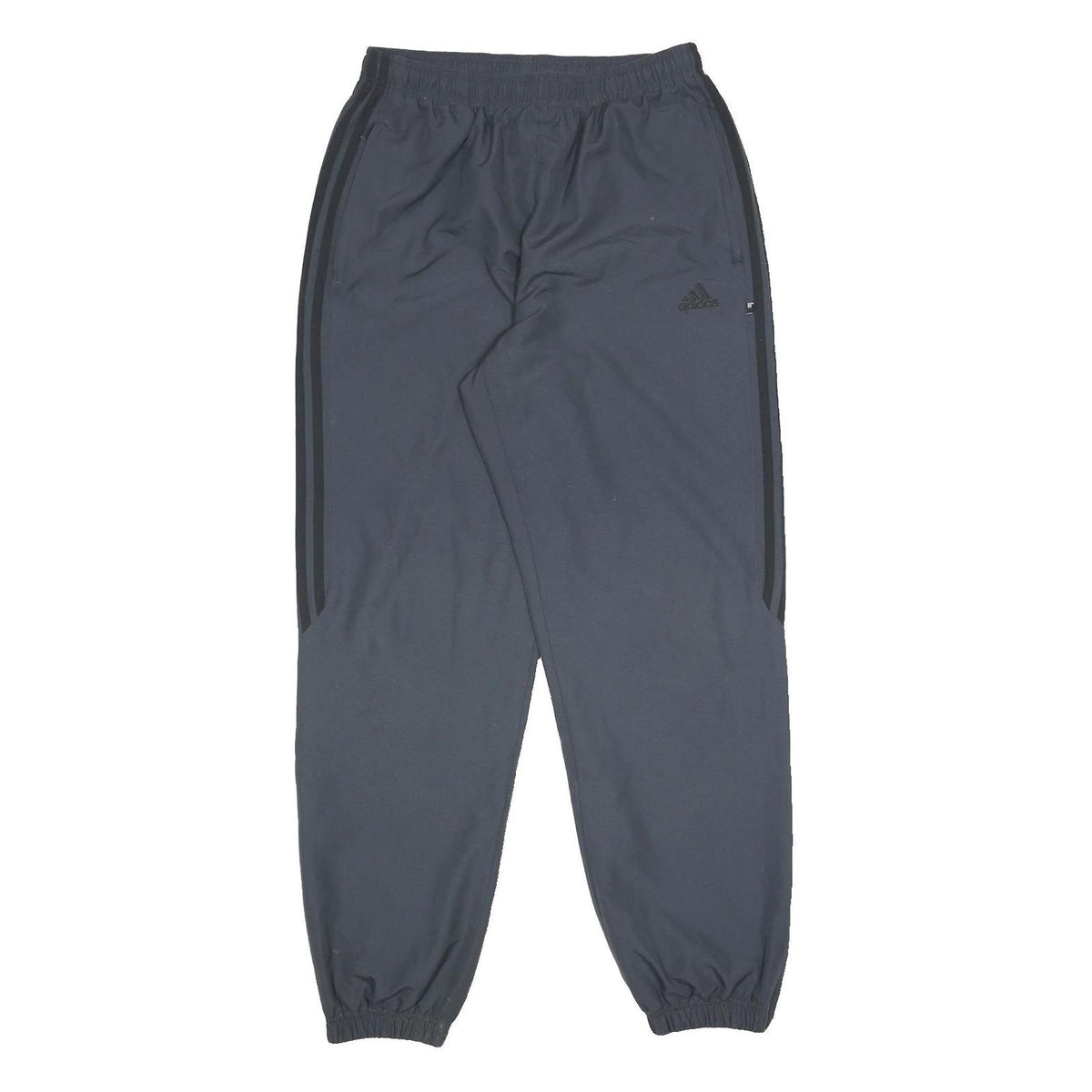 ADIDAS Mens Joggers Black M W28 L30 Slim Tapered Polyester Casual Sportswear