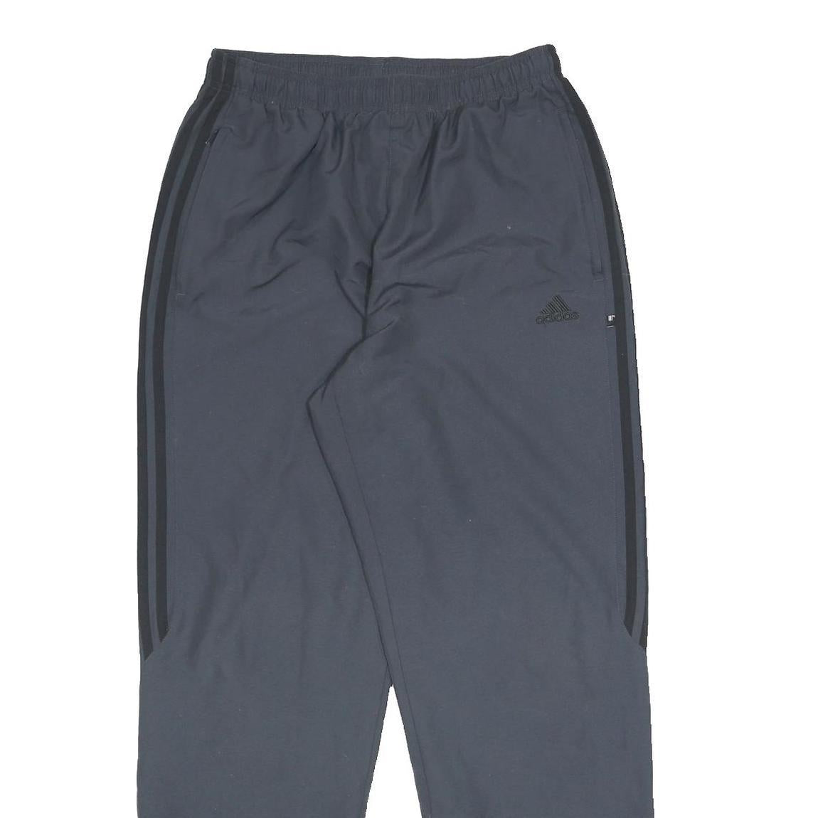 ADIDAS Mens Joggers Black M W28 L30 Slim Tapered Polyester Casual Sportswear